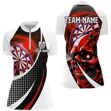 Load image into Gallery viewer, Personalized Red Dartboard 3D Printed Skull Darts Shirts For Women Custom Team League Darts Jerseys TDM2264