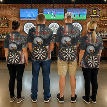 Load image into Gallery viewer, Personalized Vintage American Flag Eagle Darts Shirt For Women Custom Patriotic Darts Team Jerseys TDM5757