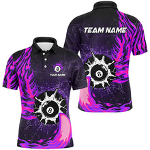 Load image into Gallery viewer, Personalized Multi-Color Funny 8 Ball Pool Fire Billiard Shirts For Pool Player, Billiard Jerseys TDM1636