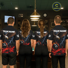 Load image into Gallery viewer, Red Flaming Eagle 8 Ball Pool Billiard Shirts For Men Custom Billiard Team Jersey Polo &amp; 1/4 Zip TDM6560