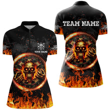 Load image into Gallery viewer, Personalized Skull Dartboard Fire Flame 3D Printed Darts Shirts For Women Team League Darts Jerseys TDM2279