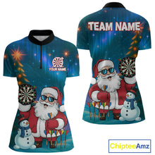 Load image into Gallery viewer, Funny Santa Christmas Darts Shirt For Women Custom Xmas Dart Jerseys, Gifts For Darts Player TDM5272