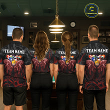 Load image into Gallery viewer, Black And Red 8 Ball Wings Billiard Shirt For Women Custom Tribal Pool Jersey Team Polo &amp; 1/4 Zip TDM5776