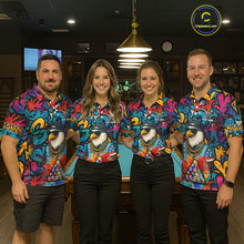 Load image into Gallery viewer, Funny Eagle Colorful Graffiti 8 Ball Billiard Shirt For Women Custom Billiard Jersey Pool Team Shirt TDM5782