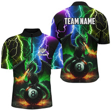 Load image into Gallery viewer, Dragon 8 Ball Pool Fire Billiard Shirts For Men Custom Colorful Thunder Lightning Billiard Jerseys TDM2075