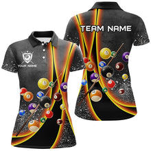 Load image into Gallery viewer, Personalized Grey Grunge Billiard Shirts For Women Custom 3D Billiard 8 Ball Pool Jerseys |Purple TDM2301