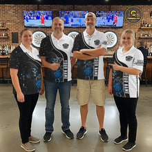 Load image into Gallery viewer, Blue Grim Reaper Darts Women Polo &amp; Quarter-Zip Custom Darts Shirts For Team Darts Jerseys TDM5524