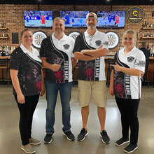 Load image into Gallery viewer, Red Grim Reaper Darts Men Polo &amp; Quarter-Zip Custom Darts Shirts For Team Darts Jerseys TDM5525