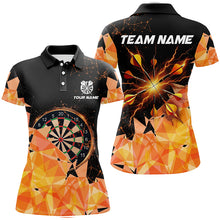 Load image into Gallery viewer, Orange Darts Arrow Thunder Lighting 3D Darts Polo &amp; Quarter-Zip Shirts For Women Custom Darts Jerseys TDM1667