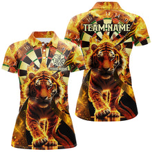 Load image into Gallery viewer, Personalized Darts Board Fire Flame 3D Tiger Custom Darts Shirts For Women Team League Darts Jerseys TDM2561