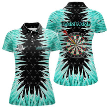 Load image into Gallery viewer, Personalized Darts Board Turquoise Icy 3D Printed Women Dart Shirts Custom Cool Dart Jerseys For Team TDM3481