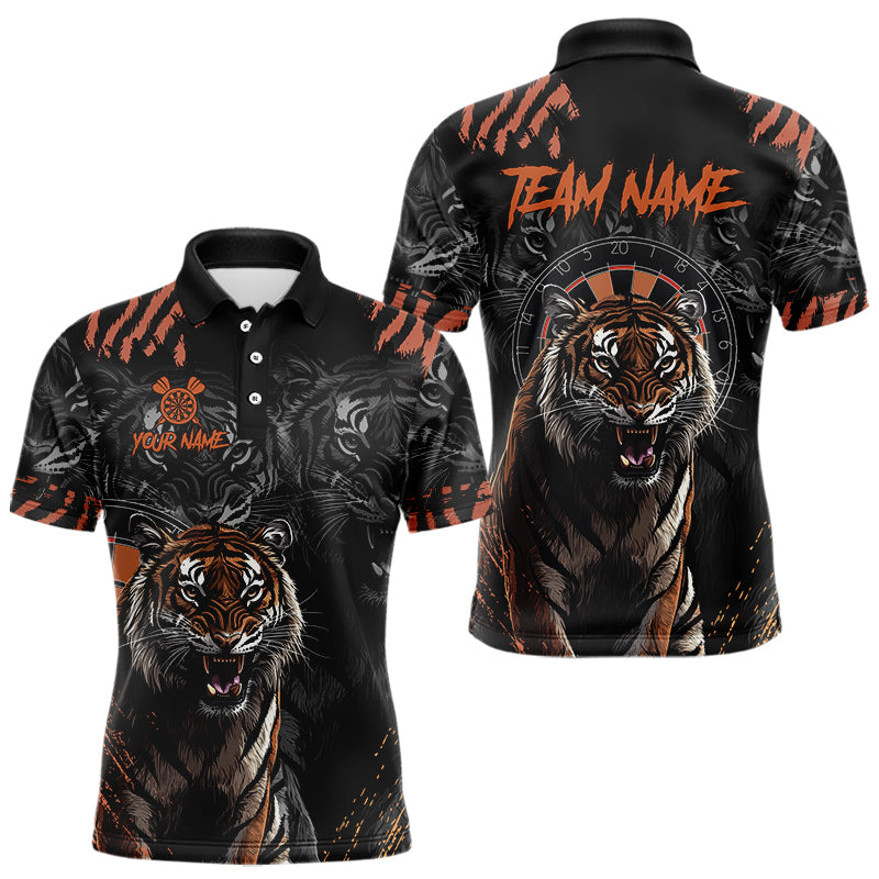 Personalized Tiger Darts Shirt With Pocket Option For Men, Darts Team Jersey TDM3621