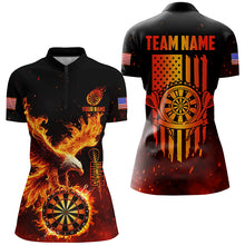 Load image into Gallery viewer, Dartboard Eagle Fire Flame Custom 3D Printed Darts Shirts For Women, US Flag Darts League Team Jersey TDM2330