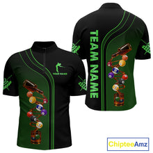 Load image into Gallery viewer, Funny DNA Wine Billiard Shirt For Men Custom Pool Team Shirts, Billiard Jersey Polo &amp; Zip |Green TDM5283