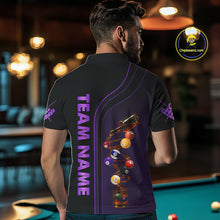 Load image into Gallery viewer, Funny DNA Wine Billiard Shirt For Men Custom Pool Team Shirts, Billiard Jersey Polo &amp; Zip |Purple TDM5284
