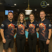 Load image into Gallery viewer, Personalized 8 Ball &amp; 9 Ball Bear Billiard Shirt For Men Custom Pool Team Jersey Polo &amp; 1/4 Zip TDM5549