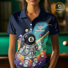 Load image into Gallery viewer, Funny Colorful 8 Ball Billiard Shirt Astronaut In Space For Women Custom Billiard Team Jersey TDM5312