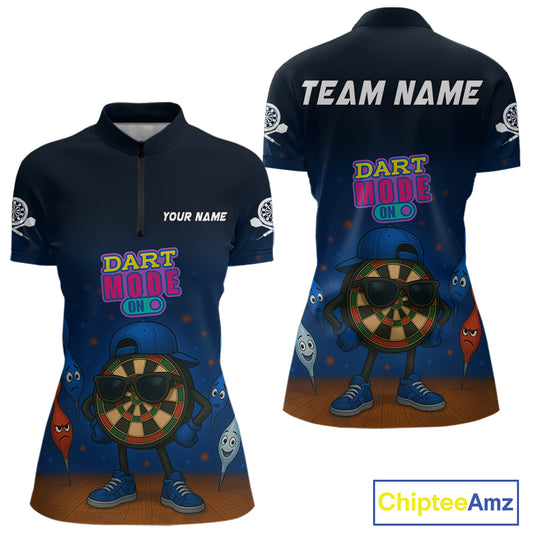 Funny Dartboard Dart Mode On Custom Dart Shirts For Women, Darts Jerseys Outfit, Darts Gifts TDM4075