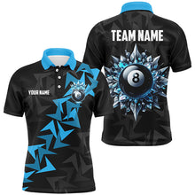 Load image into Gallery viewer, Personalized Funny Blue 8 Ball Pool Ice Custom Men Billiard Shirts, Unique Billiard Jerseys Attire TDM1904