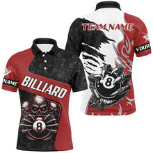 Load image into Gallery viewer, Personalized Skull Sharp Claws Billiard Shirts For Men Custom 8 Ball Pool Team Jerseys Shirts |Red TDM2348