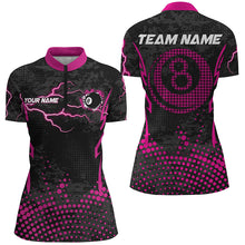 Load image into Gallery viewer, Personalized Pink 8 Ball Point Billiard Women Jerseys Shirts Best Custom Billiards Apparel Clothing TDM1911