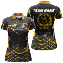 Load image into Gallery viewer, Personalized Yellow 8 Ball Point Billiard Women Jerseys Shirts Best Custom Billiards Apparel Clothing TDM1912