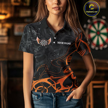 Load image into Gallery viewer, Arrow Wings Custom Dart Shirt For Women, Orange Dart Jerseys Pocket Option TDM5329