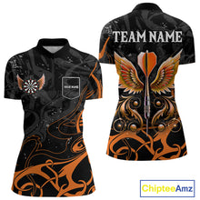 Load image into Gallery viewer, Arrow Wings Custom Dart Shirt For Women, Orange Dart Jerseys Pocket Option TDM5329