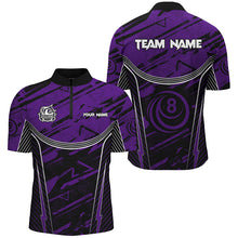 Load image into Gallery viewer, Personalized Purple Grunge Billiard Shirts For Men Custom Billiards Ball 8 Jerseys Team Shirts TDM1929