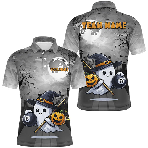 Funny Ghostly Halloween Billiard Shirts For Men Custom Halloween Gift For Pool Lover TDM2629