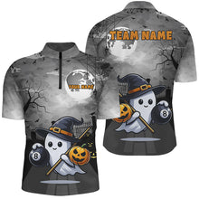 Load image into Gallery viewer, Funny Ghostly Halloween Billiard Shirts For Men Custom Halloween Gift For Pool Lover TDM2629