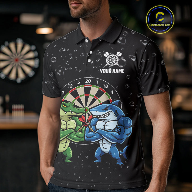 Personalized Funny Shark And Alligator Darts Shirt For Women Custom Darts Team Jersey, Darts Gifts TDM4900
