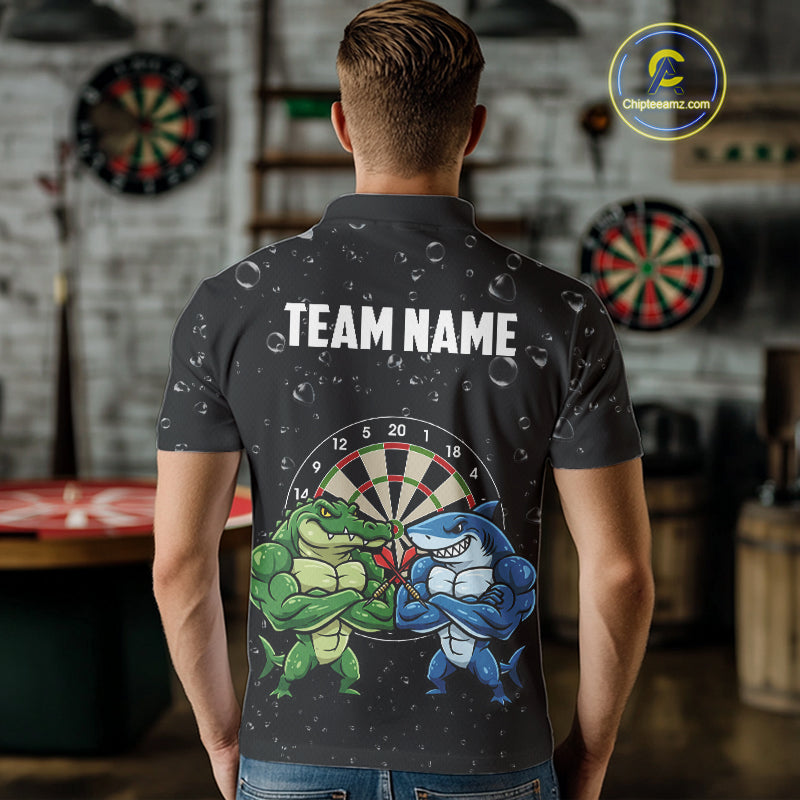 Personalized Funny Shark And Alligator Darts Shirt For Women Custom Darts Team Jersey, Darts Gifts TDM4900