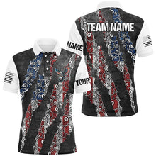 Load image into Gallery viewer, Grunge American Flag 8 Ball Pattern Custom Billiard Shirts For Men, Patriotic Billiard Jerseys TDM2399