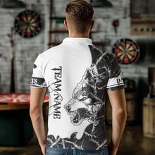 Load image into Gallery viewer, White Black Thorny Camo Wolf Dart Shirts For Men Custom Camouflage Dart Team Shirt Dart Jerseys TDM3815