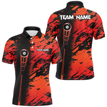 Load image into Gallery viewer, Personalized Billiard Tournament Jerseys Shirts For Men, Best 8 Ball Billiard Shirts For Team | Red TDM1943