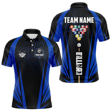 Load image into Gallery viewer, Black And Blue Billiard Jerseys For Men Custom 8 Ball Pool Sport Billiard Team Shirts Short Sleeve TDM3362