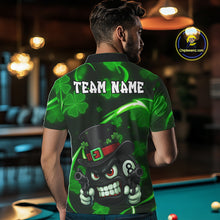 Load image into Gallery viewer, Personalized St Patrick Day 8 Ball Billiard Shirt For Women, Funny Shamrock Luckiest Billiard Jersey TDM5357