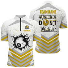 Load image into Gallery viewer, Personalized Stroke It Don&#39;t Poke It 9 Ball Pool Shirts For Men Custom Funny Billiard Team Jersey TDM1578