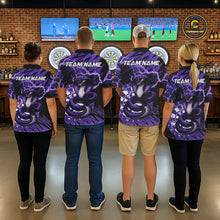 Load image into Gallery viewer, Custom Purple Dartboard Cobra Snake Lightning Darts Shirt For Women, Dart Team Jersey Polo &amp; 1/4 Zip TDM6016