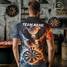 Load image into Gallery viewer, Personalized Eagle Water Fire Darts Shirt For Men, Lightning Darts Jersey Team Polo &amp; 1/4 Zip TDM6019