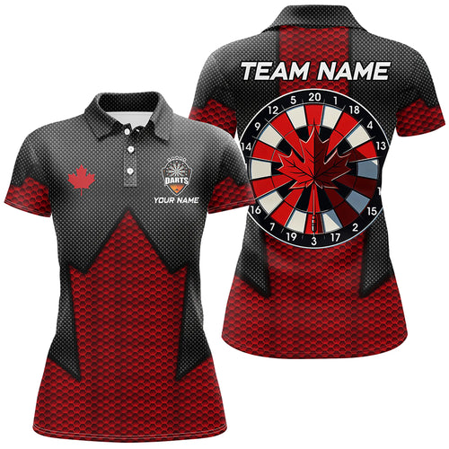 Personalized Canadian Patriotic Darts Shirts For Women Custom Canada Darts Tournament Team Jerseys TDM2429
