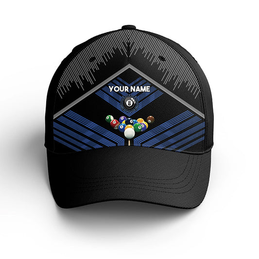 Custom Name Blue Billiard Balls 3D Printed Hats Best Adjustable Billiard Classic Caps For Player TDM0292