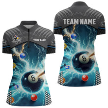 Load image into Gallery viewer, Personalized Striking Thunder Lightning Billiard Shirts For Women Custom Billiard Sport Jerseys TDM3156