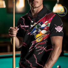 Load image into Gallery viewer, Red 8 Ball Lightning Thunder Cobra Snake Billiard Shirt For Men Custom Pool Team Jersey TDM5874