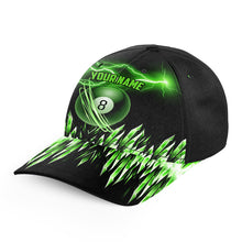 Load image into Gallery viewer, Personalized Green Icy Lightning 8 Ball Pool Top Hat Billiard, 3D Printed Baseball Billiard Caps TDM2670