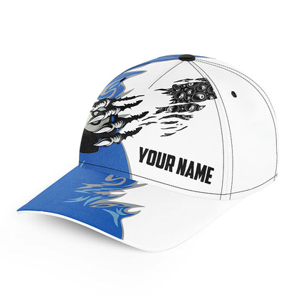 Personalized Claws 8 Ball Pool Blue 3D Billiard Hat Custom Baseball Caps Billiard Apparel For Player TDM1057