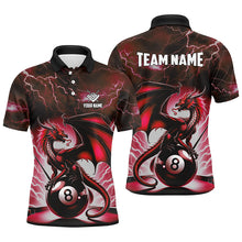Load image into Gallery viewer, Lightning Thunder Dragon Custom Red 8 Ball Pool Shirts For Men, Billiard Team League Jerseys TDM1757