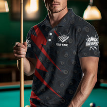 Load image into Gallery viewer, Personalized Red Billiard Jerseys For Men Custom Best Billiard Pool Team Polo &amp; Quarter Zip Shirts TDM3380