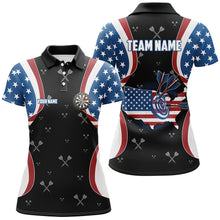 Load image into Gallery viewer, American Flag Darts Shirts For Women Custom Patriotic Darts Team Jersey, 4Th Of July Darts Gift TDM1582